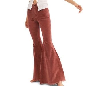 Free People Just Float On Corduroy  Flare Pants SZ 28